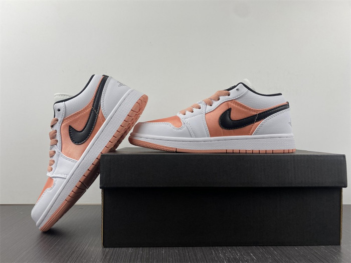 air jordan 1 low white light madder root dm8960-801