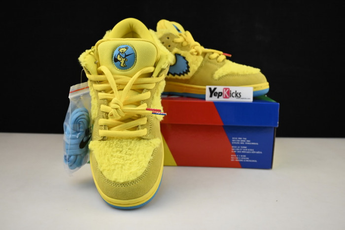 grateful dead x nike sb dunk low“ yellow bear” cj5378-700
