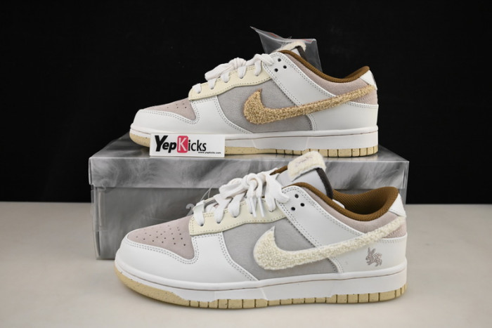 nike dunk low year of the rabbit fossil stone fd4203-211