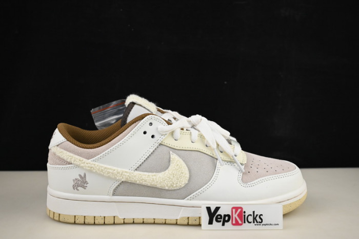 nike dunk low year of the rabbit fossil stone fd4203-211