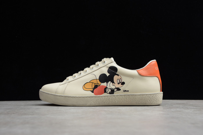 g*u*i low-top sneaker white with mickey e1246