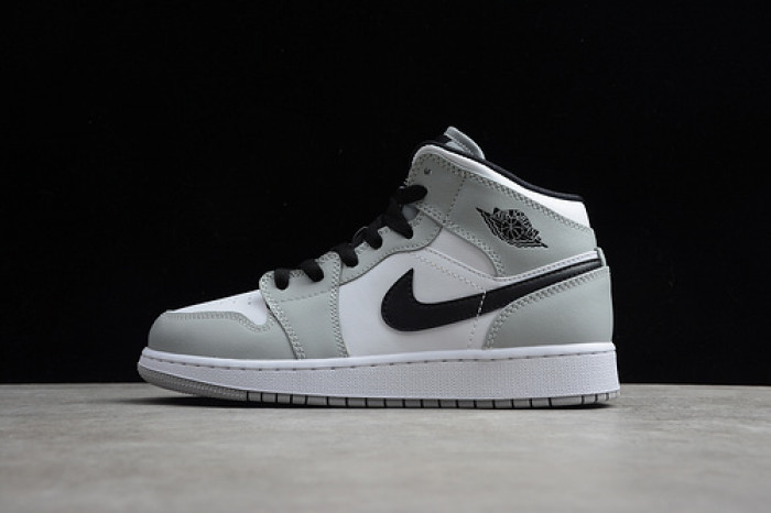 air jordan 1 mid gs ''light smoke grey'' 554725-092