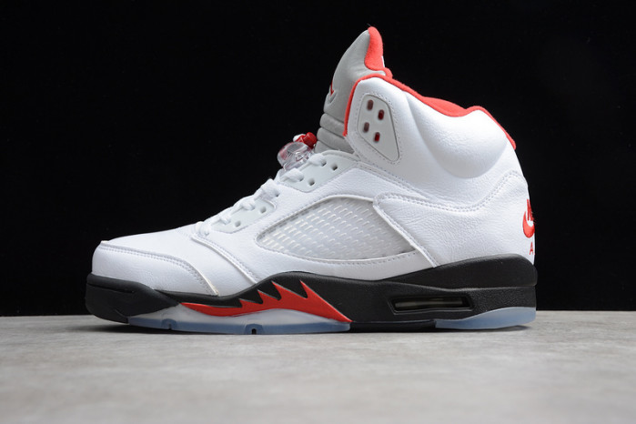 air jordan 5 retro fire red silver tongue da1911-102