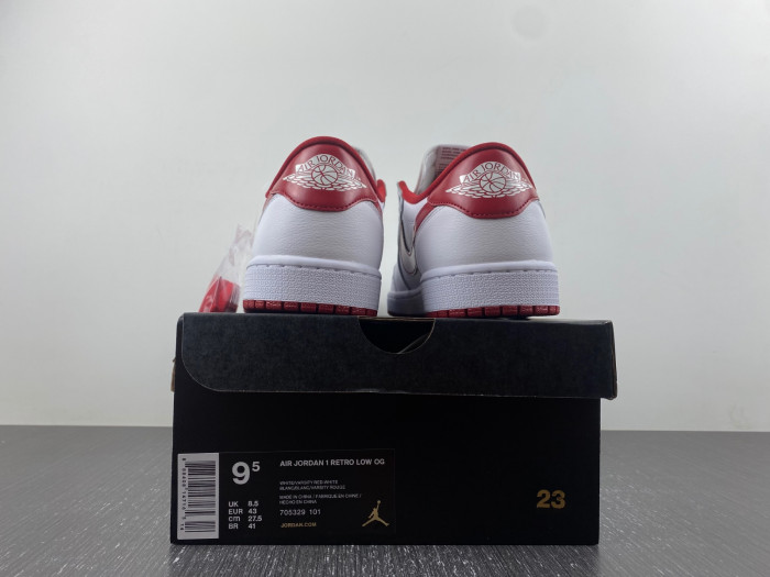 air jordan 1 low white varsity red 705329-101