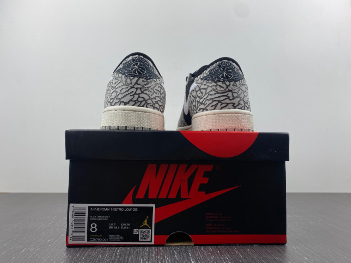 air jordan 1 retro low og black cement cz0790-001