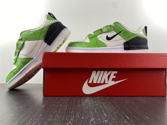 nike dunk low disrupt 2 snakeskin green dv1491-101