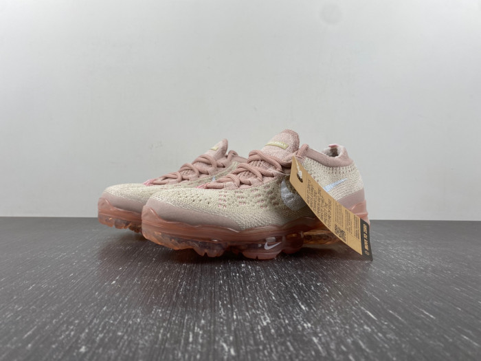 nike air vapormax 2023 flyknit oatmeal pearl pink dv6840-100