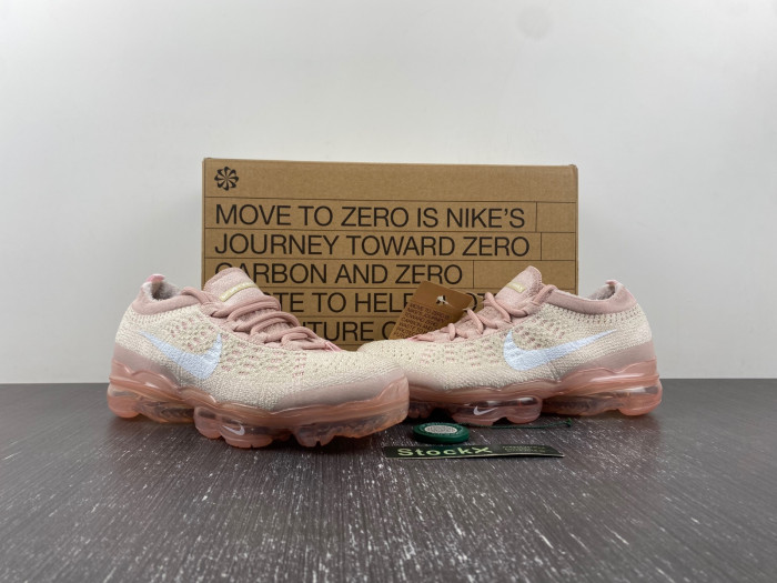 nike air vapormax 2023 flyknit oatmeal pearl pink dv6840-100