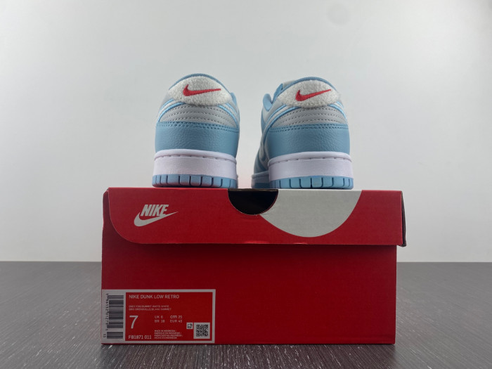 nike dunk low fleece s*h worn blue fb1871-011