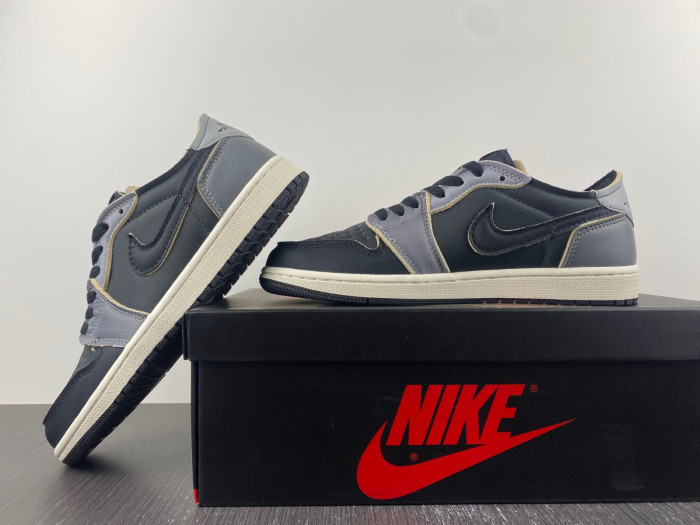 air jordan 1 low black smoke grey dv0982-006