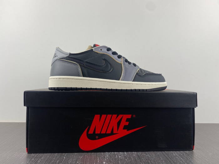 air jordan 1 low black smoke grey dv0982-006