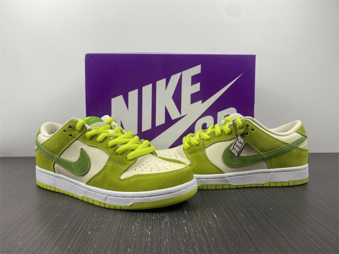 nike sb dunk low green apple dm0807-300