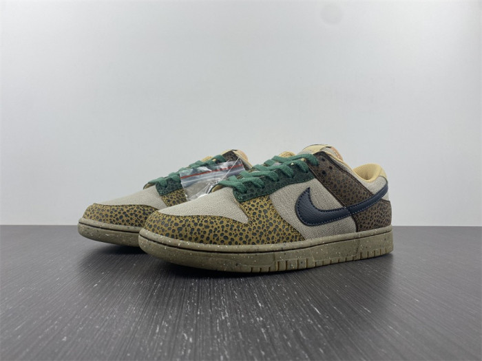 nike dunk low safari golden moss dx2654-200