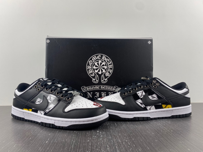 nike dunk low chrome hearts panda dd1391-1001