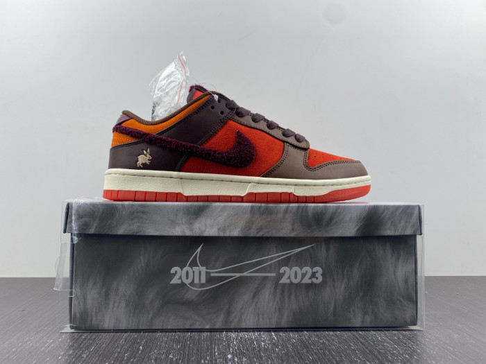 nike dunk low year of the rabbit light crimson fd4203-661