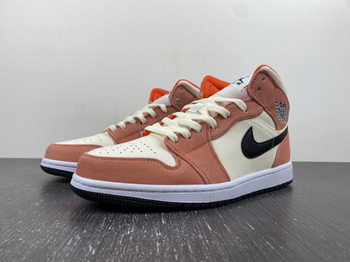 air air jordan 1 mid “orange suede” dv1336-800