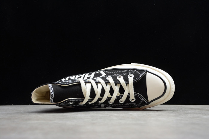 converse chuck taylor 70s high top black/black/white c0010