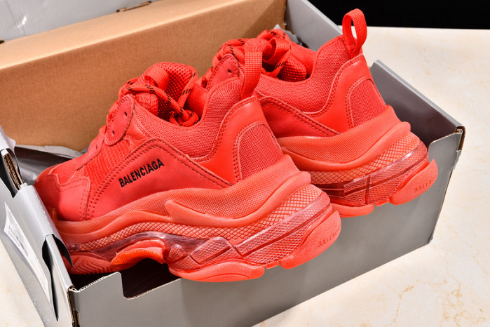 Ba*len*cia*ga triple s trainers clear sole trainer red w09o5 8125