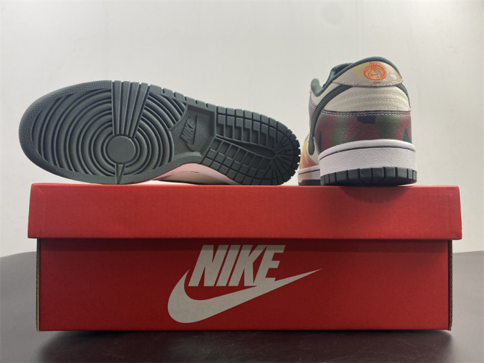 nike dunk low se sail multi-camo dh0957-100