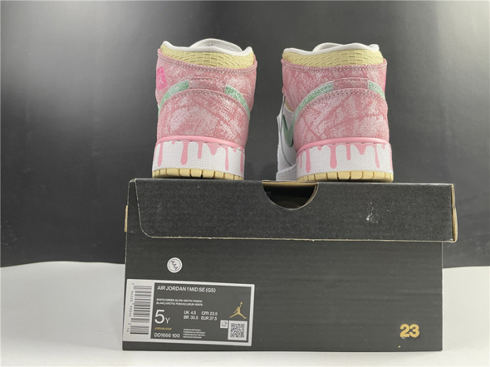 air jordan 1 mid pink ice-cream dd1666-100