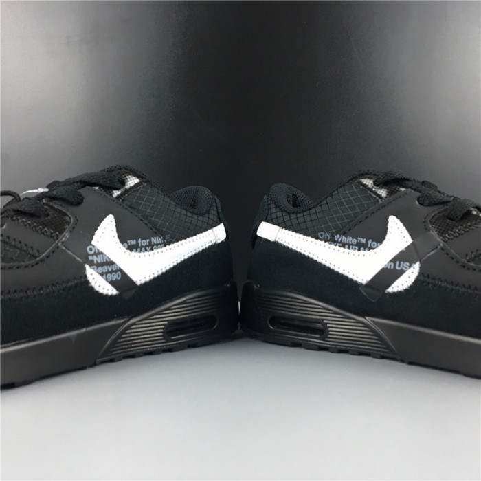 ow x nike air max 90 kids shoes bv0852-001