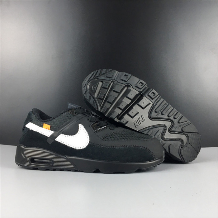 ow x nike air max 90 kids shoes bv0852-001