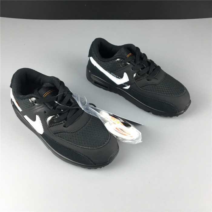 ow x nike air max 90 kids shoes bv0852-001