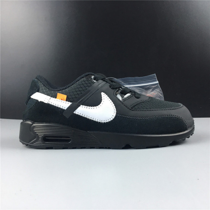 ow x nike air max 90 kids shoes bv0852-001