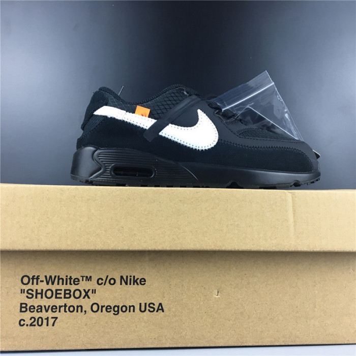 ow x nike air max 90 kids shoes bv0852-001