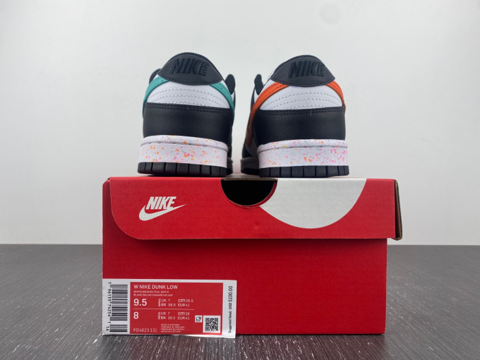 nike dunk low multiple s*hes white washed teal fd4623-131