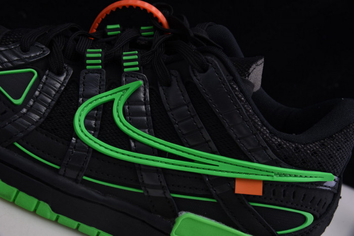 ow x nike air rubber dunk “green strike” cu6015-001