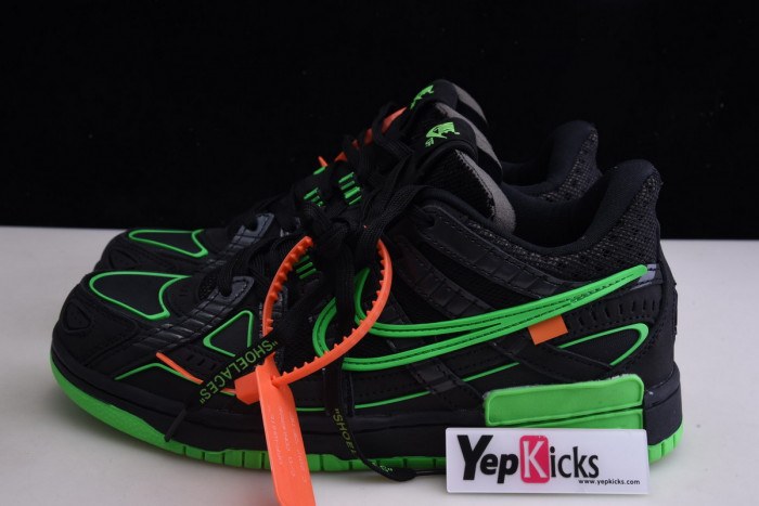 ow x nike air rubber dunk “green strike” cu6015-001