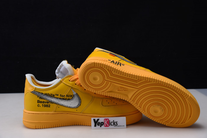 ow x nike air force 1 “university gold” dd1876-700