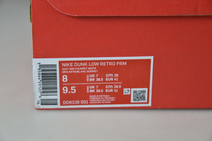 nike dunk low premium vast grey dd8338-001