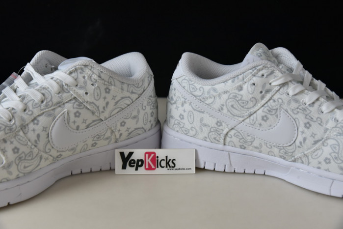 nike dunk low white paisley dj9955-100