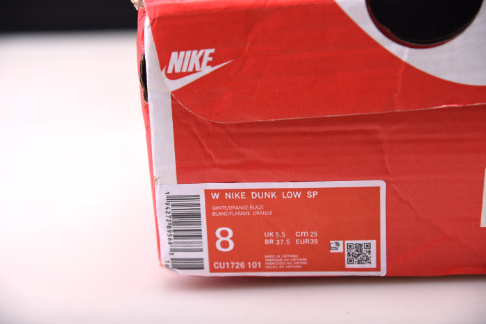 nike dunk low sp syracuse cu1726-101