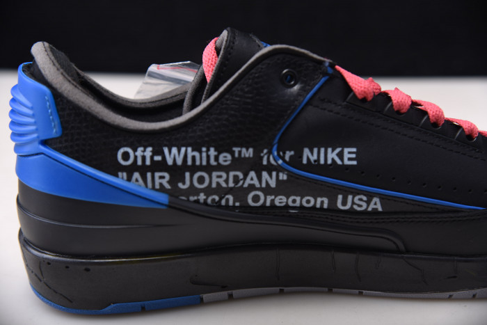 air jordan 2 retro low ow black blue dj4375-004