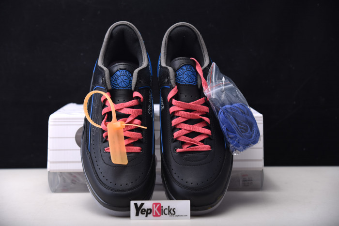 air jordan 2 retro low ow black blue dj4375-004