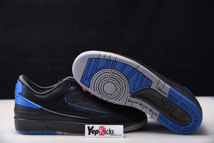air jordan 2 retro low ow black blue dj4375-004