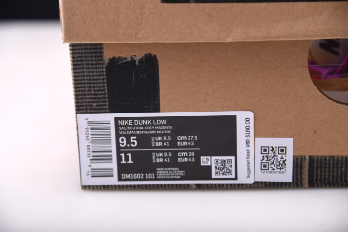 nike dunk low ow lot 45 dm1602-101