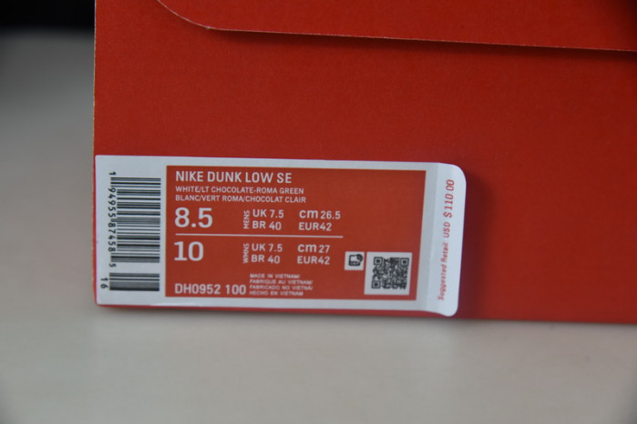 nike dunk low roma green dh0952-101