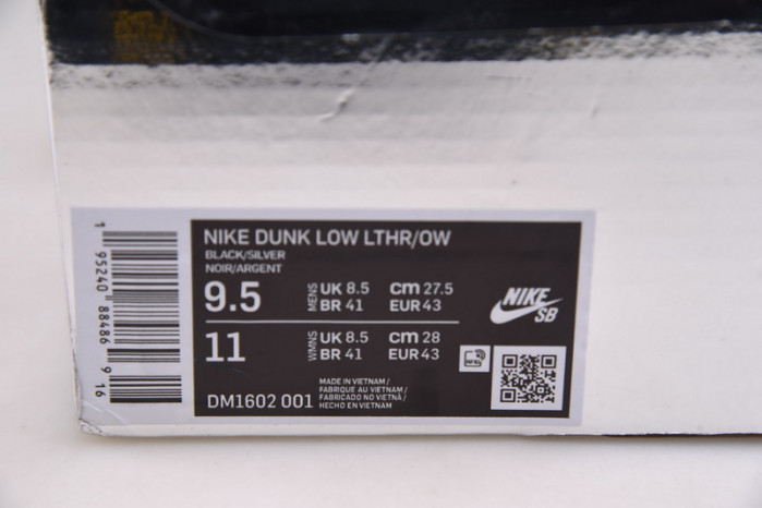 nike dunk low ow lot 50 dm1602-001