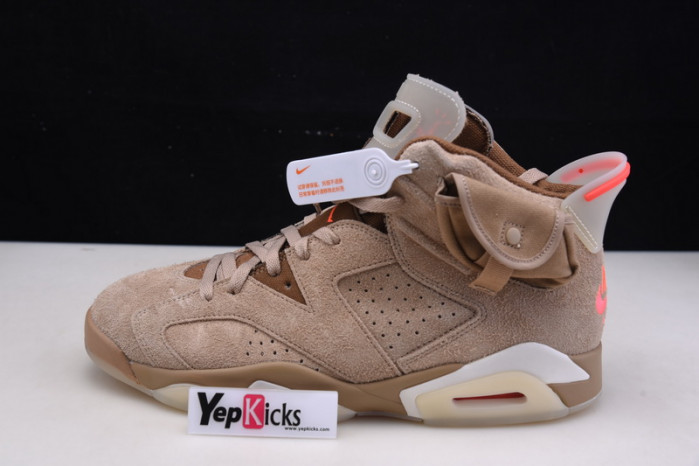 travis scott x air jordan 6 “british khaki” dh0690-200
