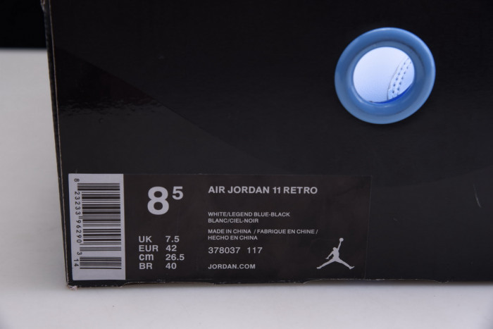 air jordan 11 "legend blue” 378037-117