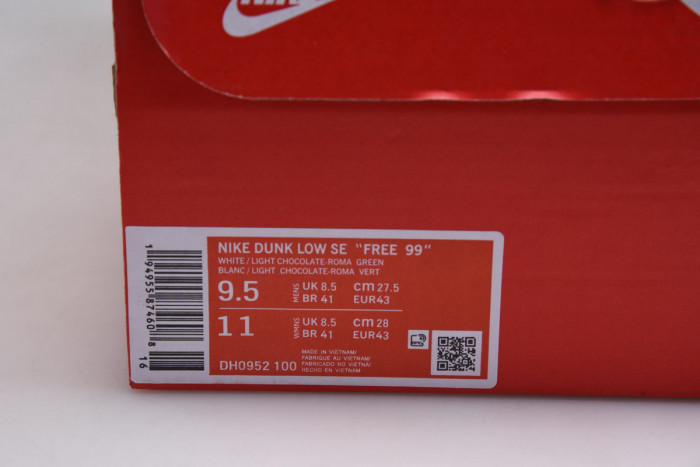 nike dunk low “free 99” dh0952-100