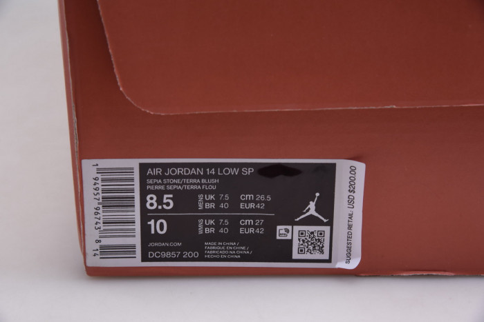 clot x air jordan 14 low dc9857-200