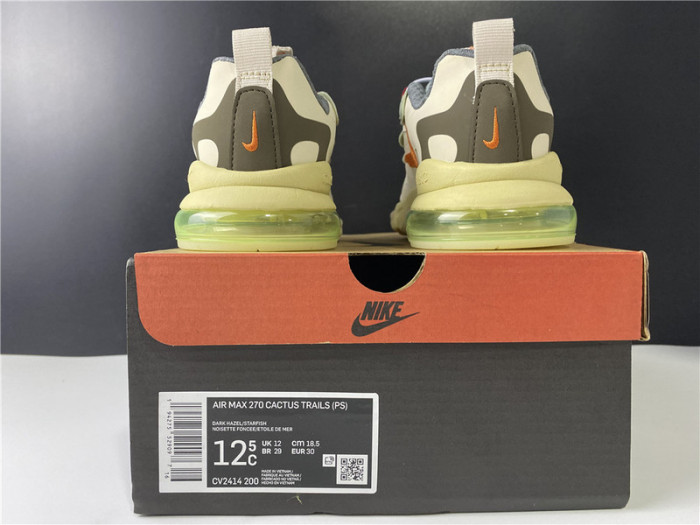 travis scott nike air max270 cactus trails kids shoes cv2414-200
