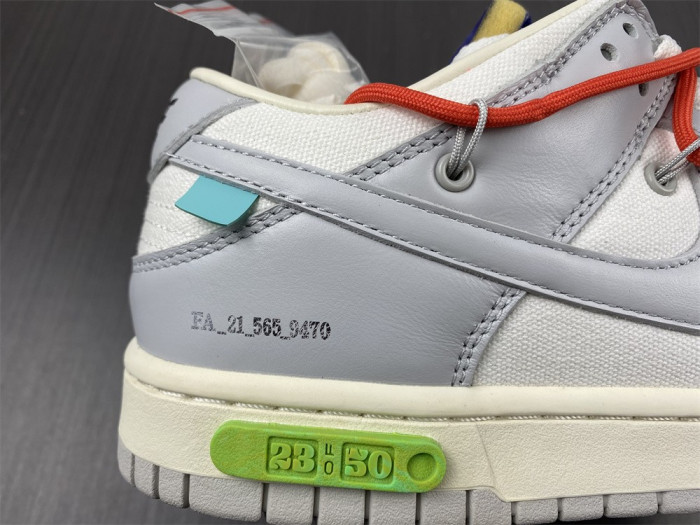 ow x nike dunk lot 23 dm1602-126