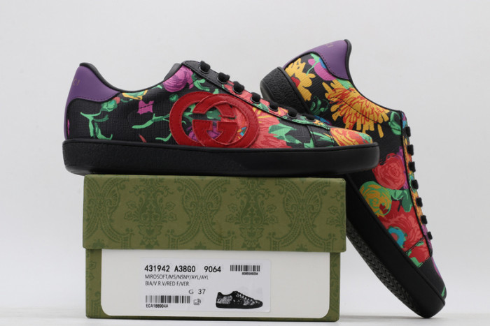 g*u*i ace embroidered low-top sneaker e2317