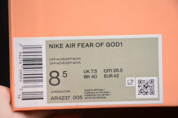 nike air fear of god 1 fog ar4237-005